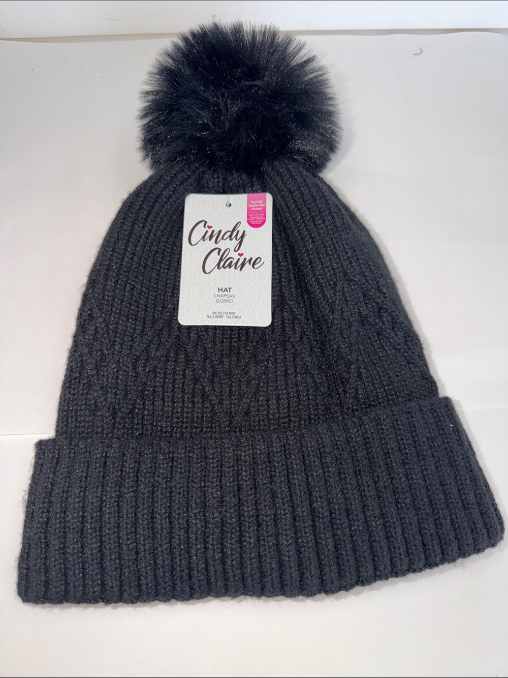 Women’s Black Pom Pom Beanie